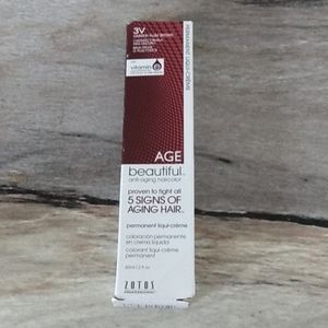 Hair colour - 3V darkest plum brown